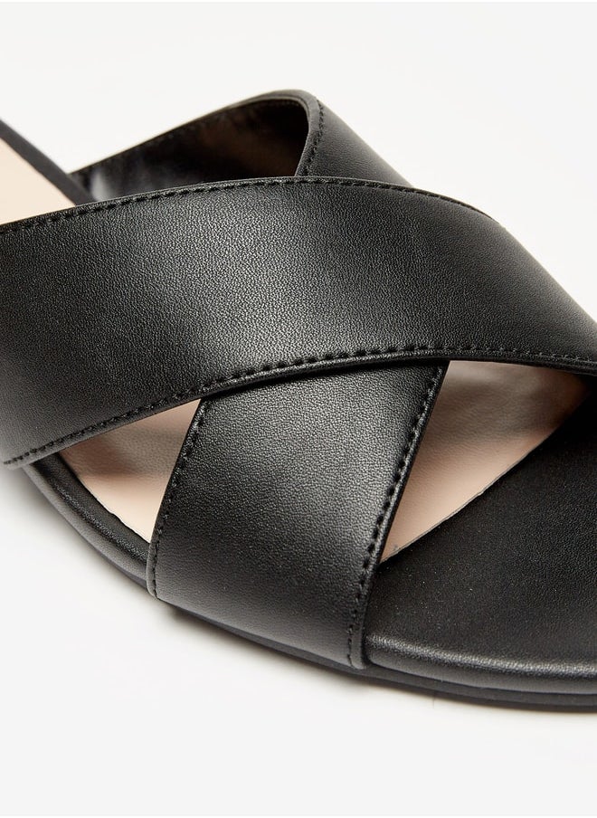 Flora Bella By Shoexpress - Women Cross Strap Slip-On Sandals with Block Heels - Image 1