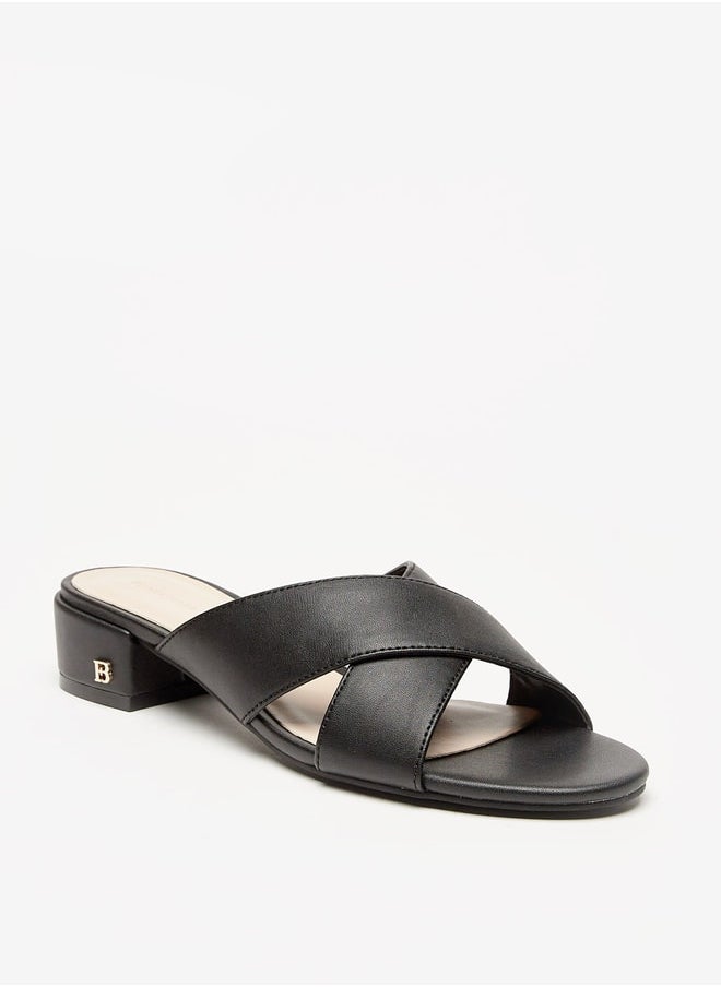Flora Bella By Shoexpress - Women Cross Strap Slip-On Sandals with Block Heels - Image 1