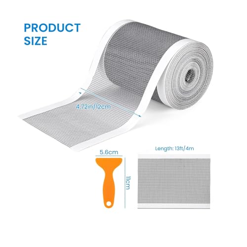 Rushwak Self Adhesive Mesh Roll for Bathroom Drain Kitchen Sink Strainer Disposable Hair Catcher Shower Drain Mesh Stickers Cuttable PVC Mash Shower Drain Cover Hair Catcher for Any Length (12cm x 4m) - Image 3
