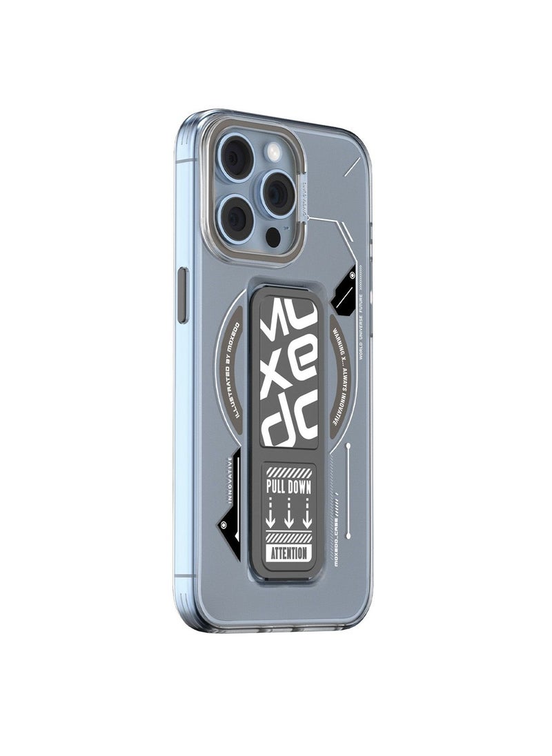 Moxedo Moxedo Magnetic Protective Case Scratch Resistant Drop Protection with Built-in Extendable Grip Stand Compatible for iPhone 13 Pro Max 6.7 inch - Grey  - Image 1
