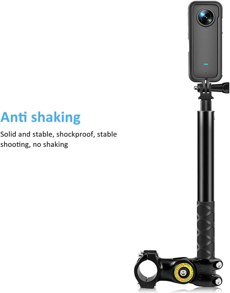 eWINNER Motorcycle Invisible Selfie Stick Handlebar Mount Motorcycle Bike Camera Bracket/Bicycle Clamp Mount for GoPro Hero 13 12 11 10 9 8 /for Insta360 X5 X4 X3/for DJI Osmo Action 5 PRO 4 3 Camera Most item matching trendy design - Image 3