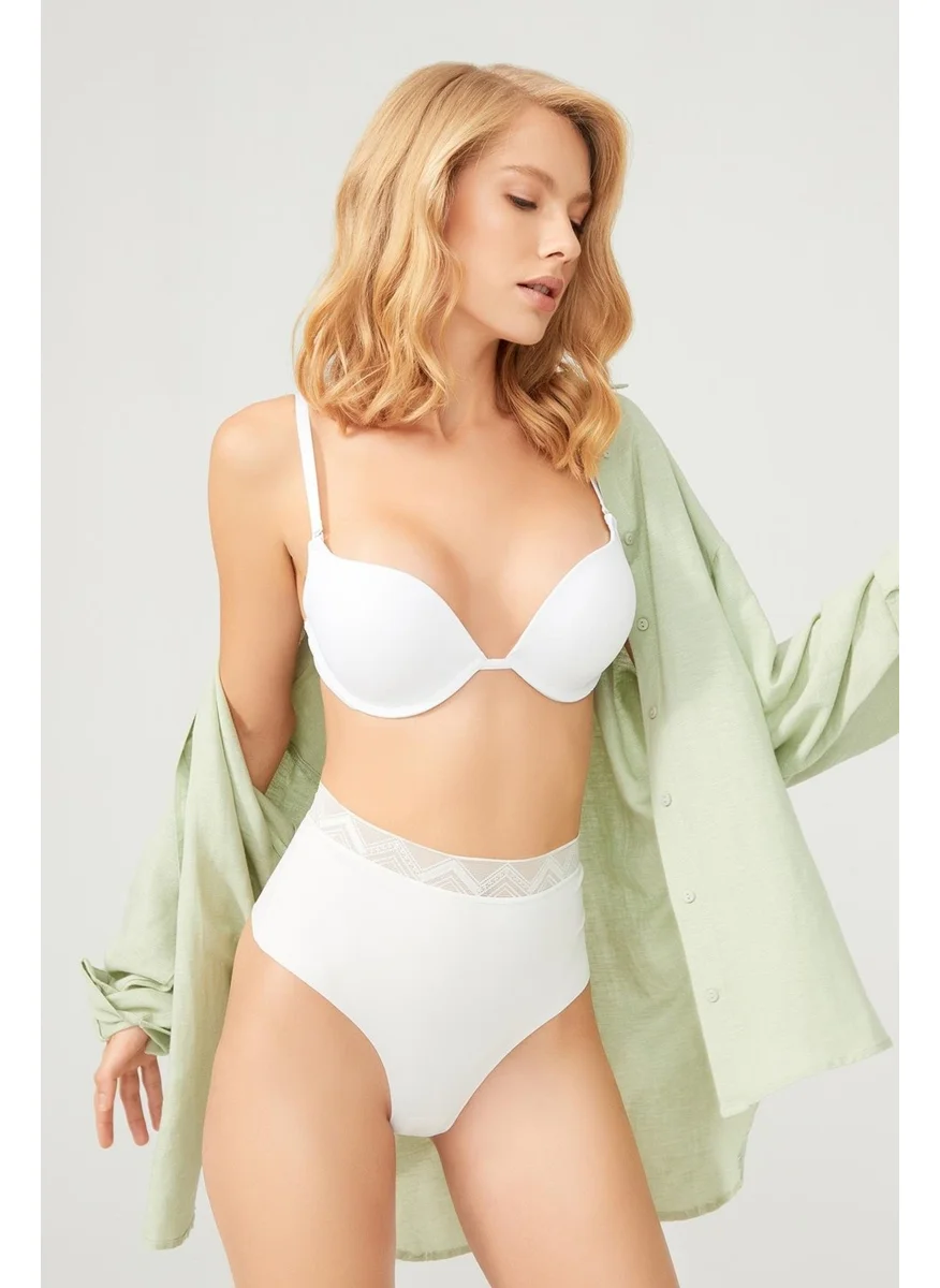 COTTONHILL Lol Up Push Up Underwire Cream Bra