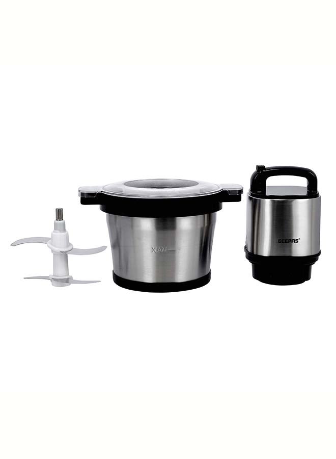 GEEPAS Multi Chopper With Stainless Steel Gear, Stainless Steel Blade, 3 Speed Control, 6L Capacity,With Overheat Protection 6 L 1200 W GMC42023 Silver - Image 4