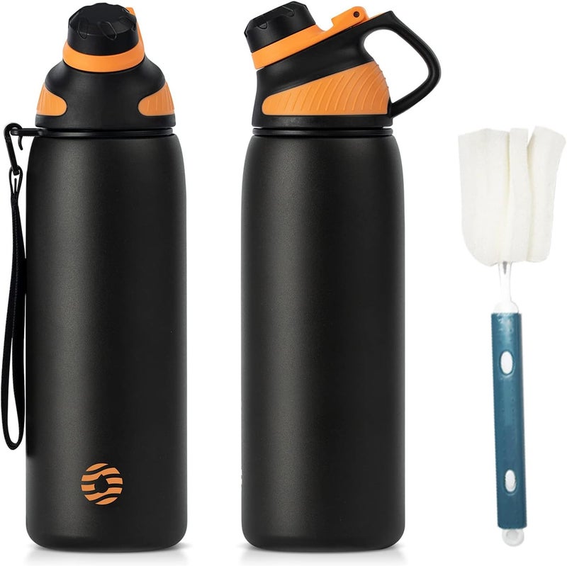 FjBottle زجاجة مياه من الفولاذ المقاوم للصدأ من ، سعة 600 مل/800 مل/1 لتر/1.5 لتر، مزودة بغطاء مغناطيسي، خالية من مادة BPA، معزولة حراريًا، مناسبة للرياضة والعمل والسفر. - Image 1