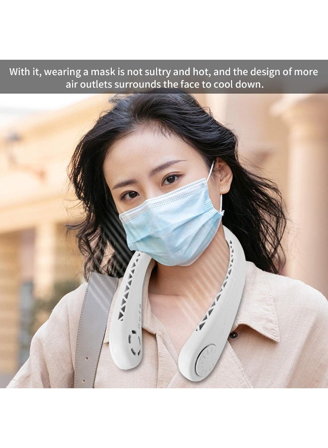 WMKD Neck-Hanging Fan, 3-Gear Wind Hands Free Bladeless Fan, U-shaped Neck Hanging Hanging Neck Air Cooler for Home Outdoor - Image 4