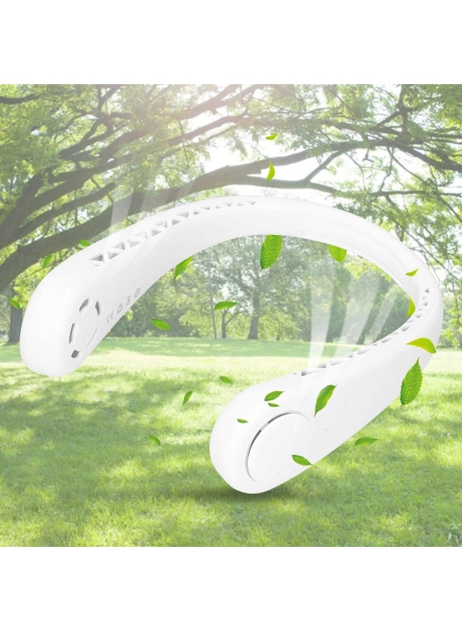 WMKD Neck-Hanging Fan, 3-Gear Wind Hands Free Bladeless Fan, U-shaped Neck Hanging Hanging Neck Air Cooler for Home Outdoor - Image 2