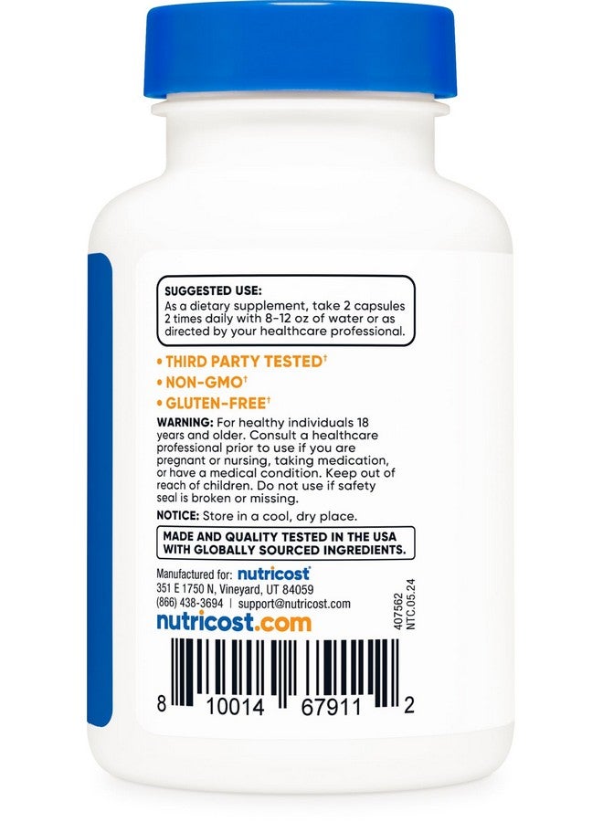Nutricost Alpha GPC 600mg، 60 كبسولة نباتية - خالية من الكائنات المعدلة وراثيًا وخالية من الجلوتين، 300 ملغ لكل كبسولة - Image 4