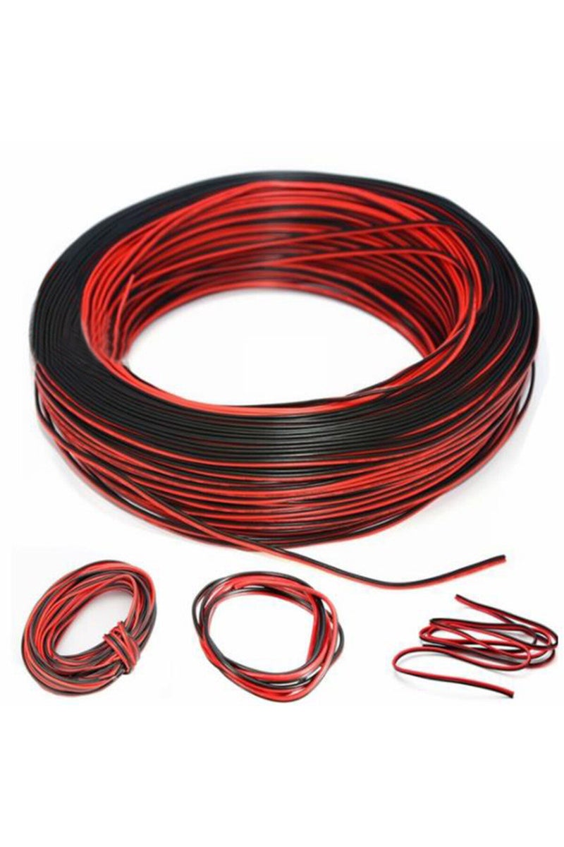 إيروريكس سلك كهربائي للسيارات والدراجات النارية بطول 10 أمتار، ثنائي الأطراف، موصل أحمر/أسود لإضاءة LED، سلك تمديد عدد 2... - Image 1
