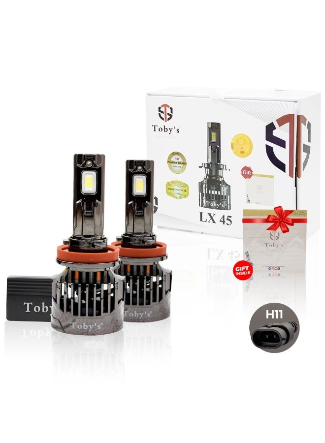 توبيز LX 45 قطعتين من مصابيح LED الأصلية للسيارة بقوة 45 وات/القطعة وقوة 4500 لومن مع درجة حرارة لون 6500 كلفن - H11 - Image 1