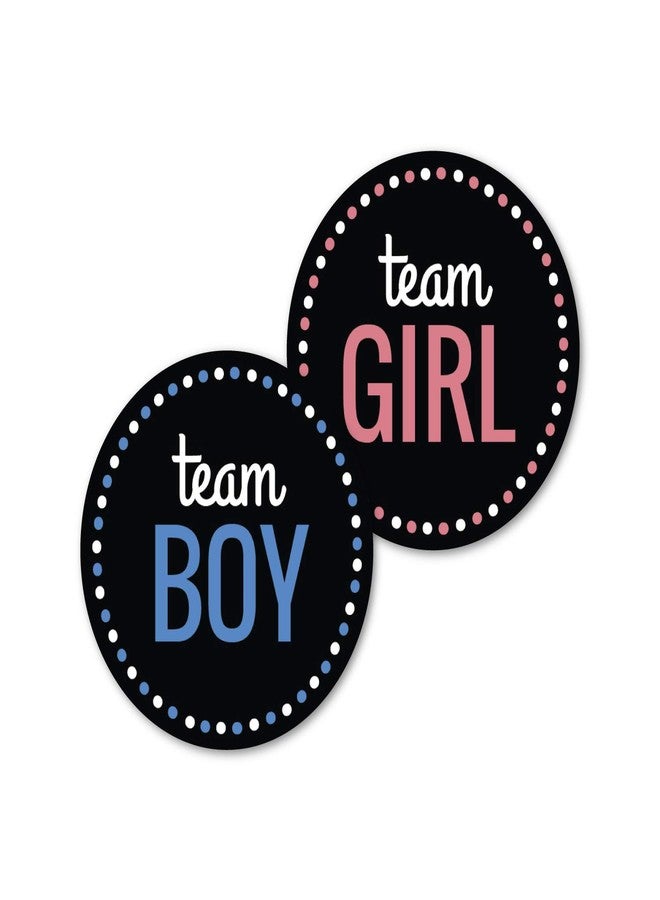 Pink Pixie Studio Deluxe Gender Reveal Party Stickers, Team Boy and Team Girl, Baby Shower Voting Labels, Party Supplies Decorations Games, Pink and Blue 60 Pack- 30 of Each Design - Image 1