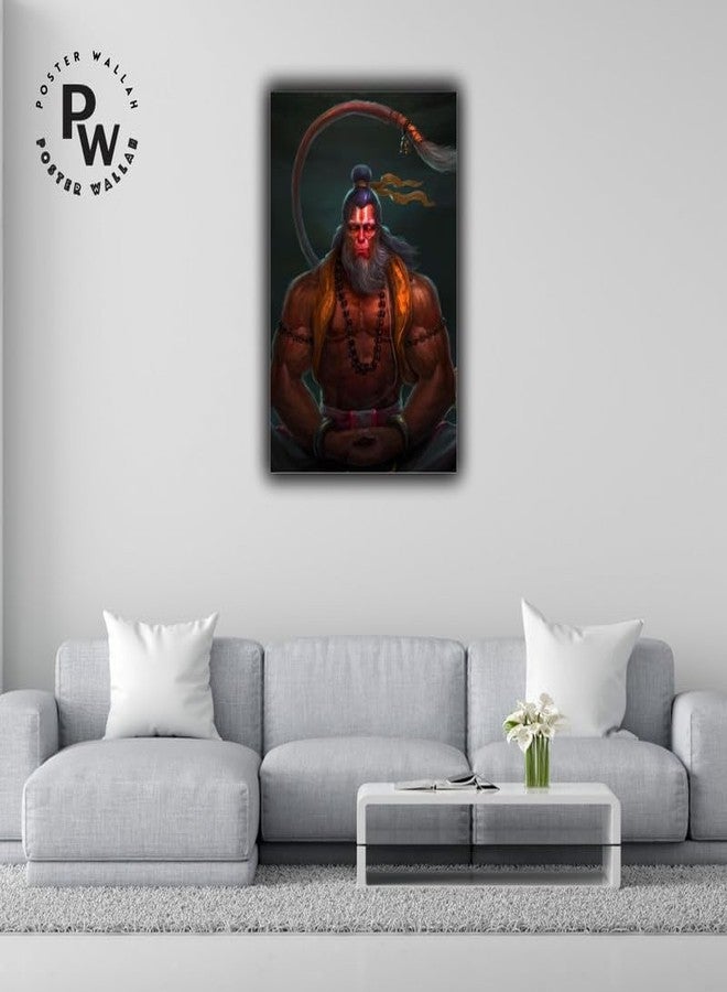 POSTER WALLAH ملصق بوستر والا للإله هانومان جي | (18 × 12 بوصة) ملصق حائط باجرانغبالي هانومان | ملصق فينيل مقاوم للماء | ملصق من الأساطير الهندوسية لتزيين المنزل، المكتب، القاعة، غرفة المعيشة، غرفة النوم، غرفة الأطفال والمدخل الرئيسي - Image 2