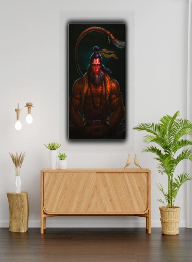 POSTER WALLAH ملصق بوستر والا للإله هانومان جي | (18 × 12 بوصة) ملصق حائط باجرانغبالي هانومان | ملصق فينيل مقاوم للماء | ملصق من الأساطير الهندوسية لتزيين المنزل، المكتب، القاعة، غرفة المعيشة، غرفة النوم، غرفة الأطفال والمدخل الرئيسي - Image 3