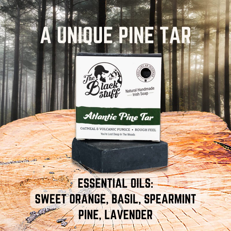 The Black Stuff All Natural Organic Soap Bar - Pack of 3 Soaps with Organic Ingredients and Essential Oils - Handmade, Fragranced Soaps for Men - Pine Tar, Citrus Cedarwood and Bay Rum Soaps. - Image 5