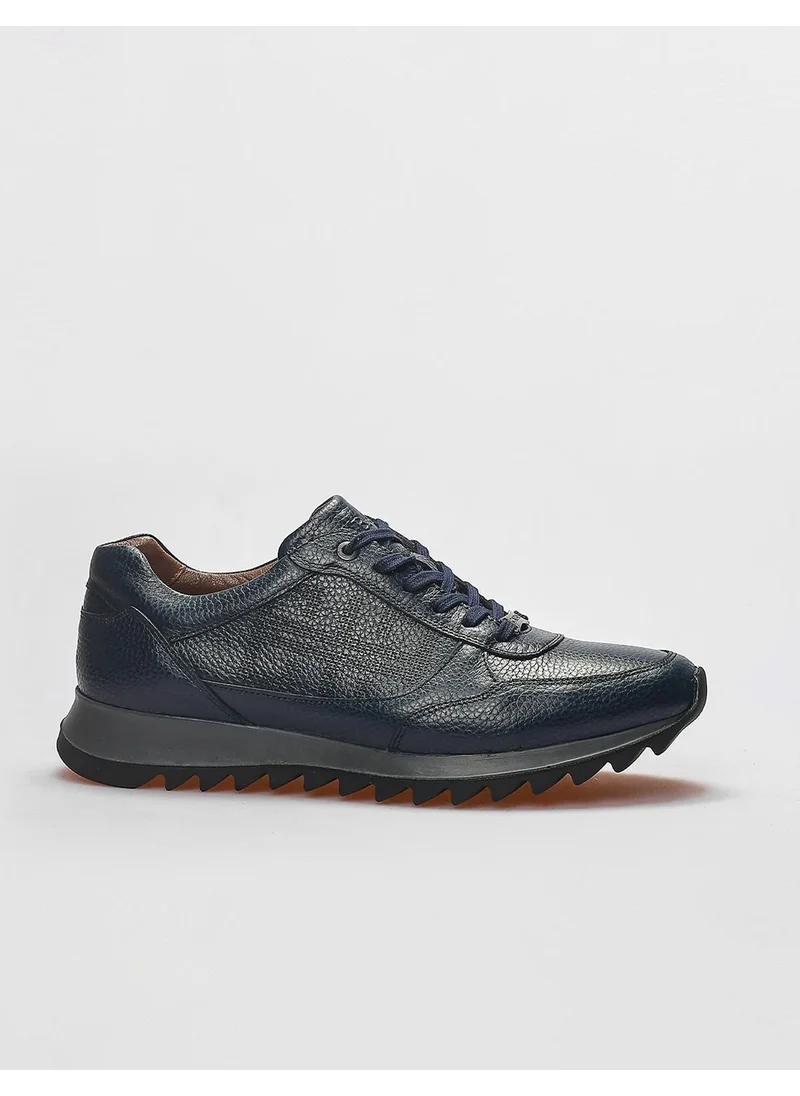 كاباني Leather Navy Blue Lace-up Men's Sports Shoes