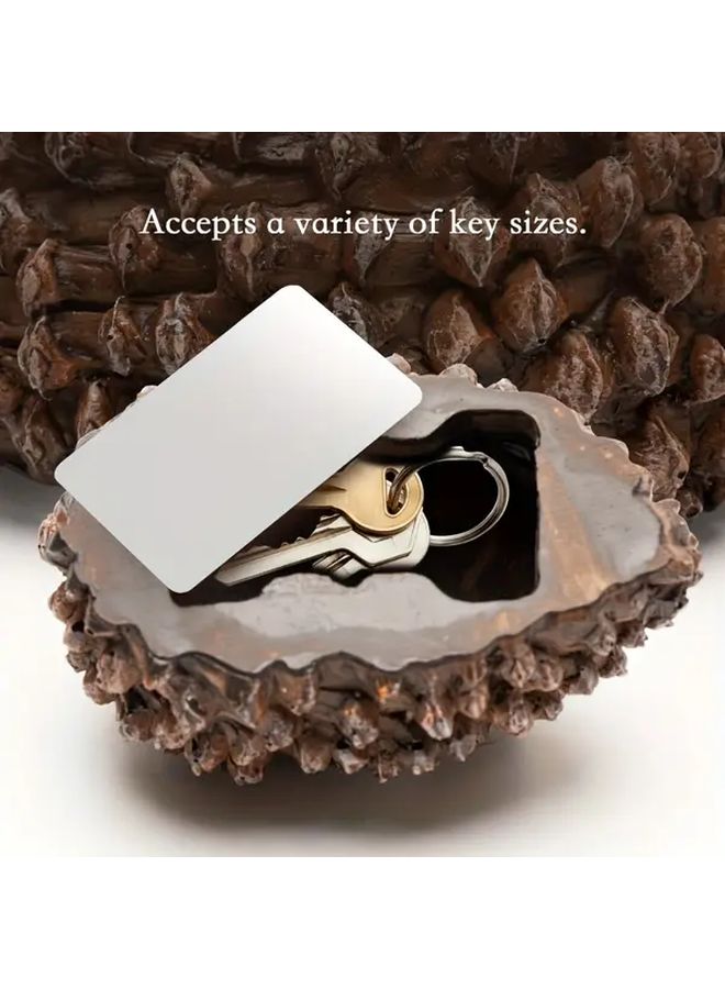 Pine Cone Key Box With Lock Waterproof PVC Outdoor Hidden Key Holder 1pc - Image 3