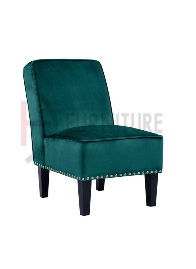 DIVINE FURNITURE Comfortable Velvet Accent Armless Chairs  - Image 4