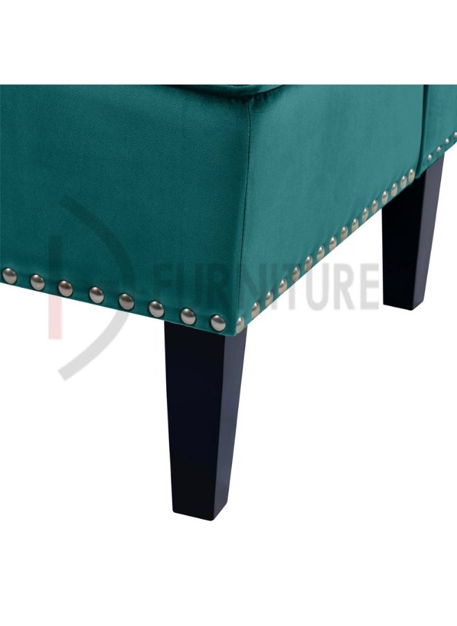 DIVINE FURNITURE Comfortable Velvet Accent Armless Chairs  - Image 3