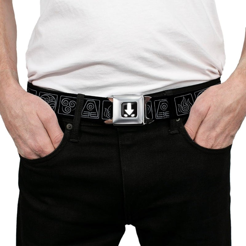 Buckle Down Buckle-Down Avatar the Last Airbender Seatbelt Buckle Belt - Adjustable Bending Elements Icons - Image 3
