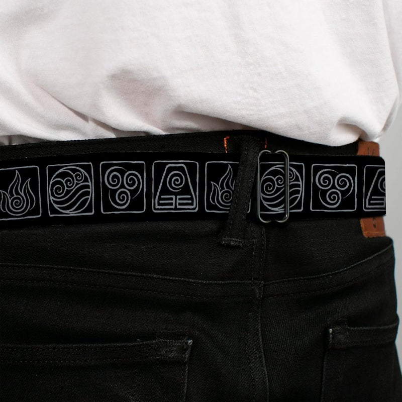 Buckle Down Buckle-Down Avatar the Last Airbender Seatbelt Buckle Belt - Adjustable Bending Elements Icons - Image 4