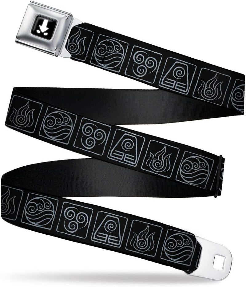 Buckle Down Buckle-Down Avatar the Last Airbender Seatbelt Buckle Belt - Adjustable Bending Elements Icons - Image 1
