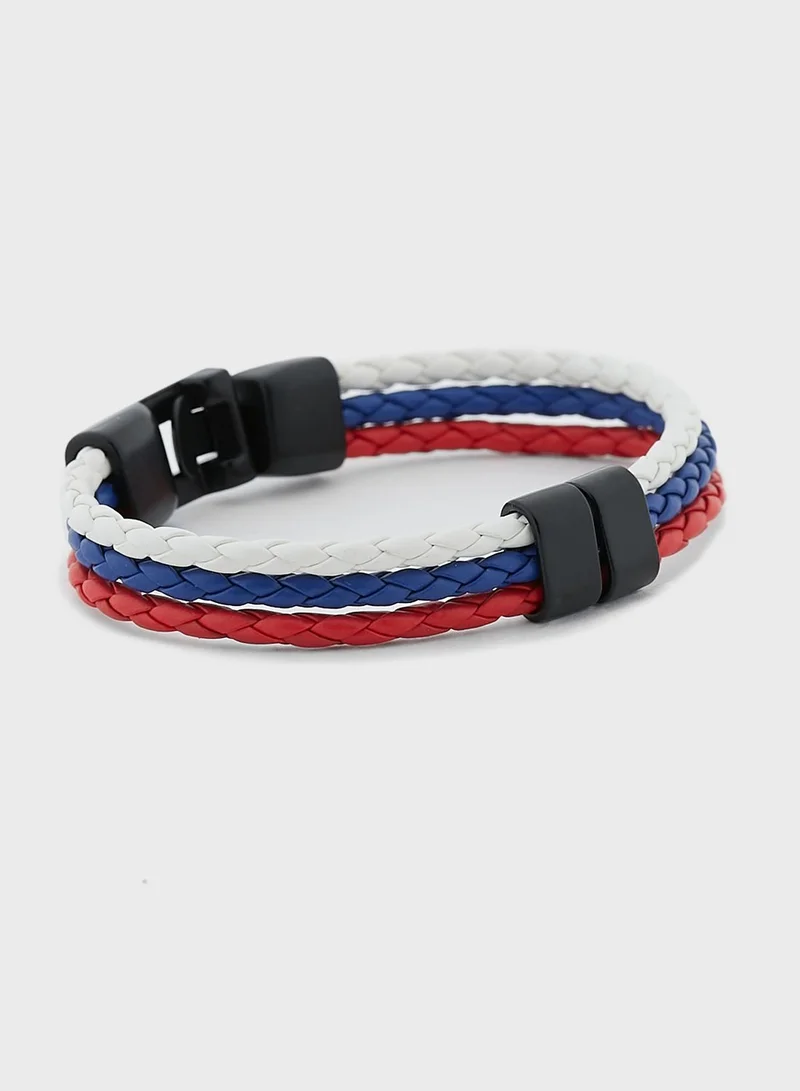 Seventy Five Stripe Braided Bracelet