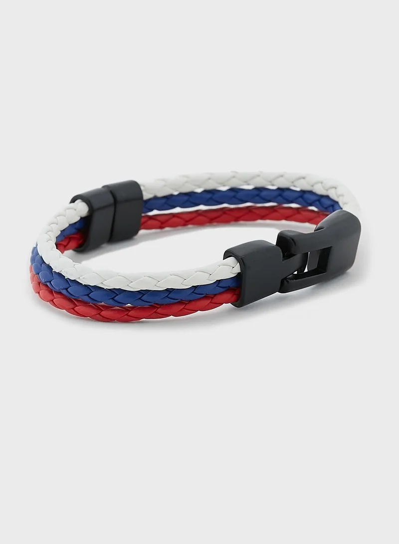 Seventy Five Stripe Braided Bracelet
