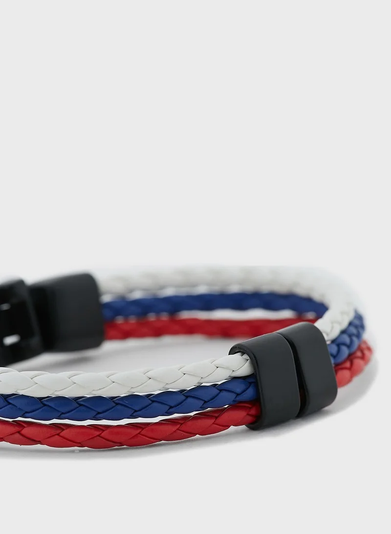Seventy Five Stripe Braided Bracelet