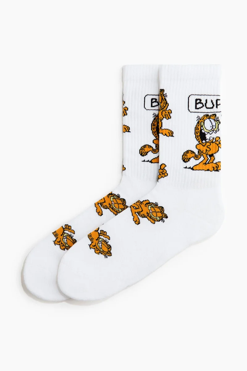 H&m Motif-detail socks