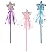 ASTER Glitter Star Wands 3Pcs 11 Inches Princess Angel Fairy Star Magic Wands Girls Fairy Magic Dressup Star Wand Angel Fairy Costume Props Wands Sticks for Birthday Halloween Christmas Party - Image 2