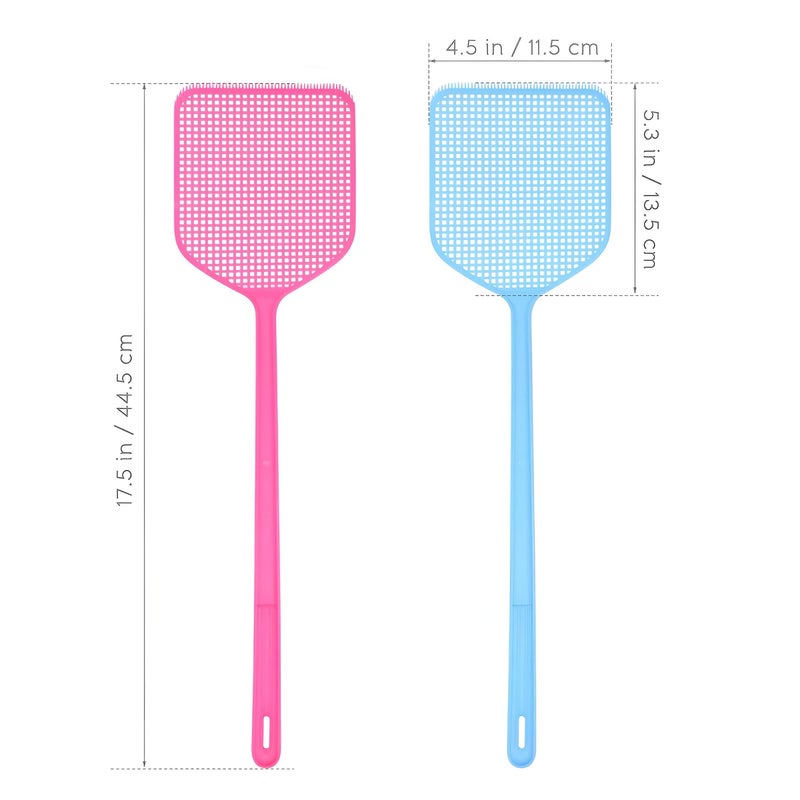 Fly Swatter - The Ultimate Plastic Tool for Effortlessly Catching Pesky Insects with Long Handles in Vibrant Random Colours (4 piece of the color shown) - Image 4