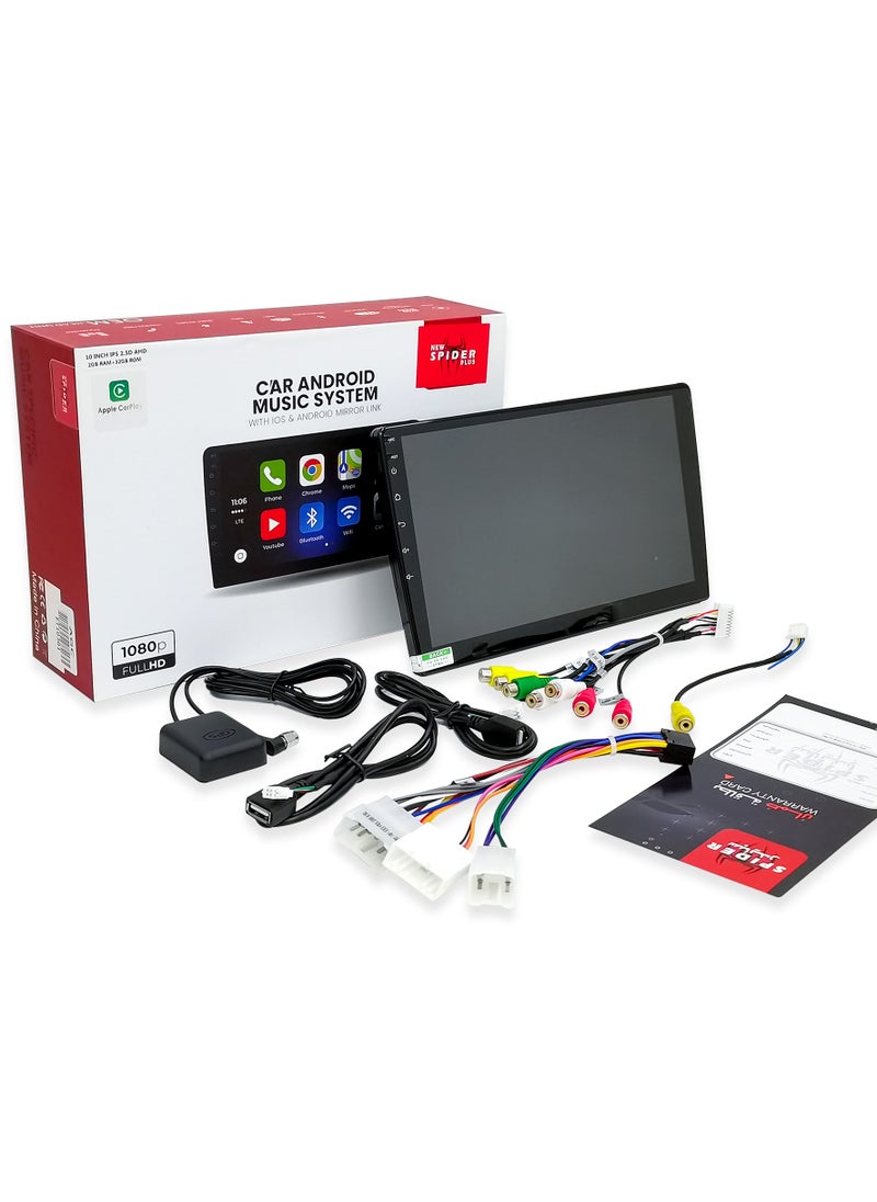 Touch Screen Car Stereo 10 inch Full HD 1080P, Android 11.0 System - IOS and Car Android MirrorLink - Car Display Touchscreen