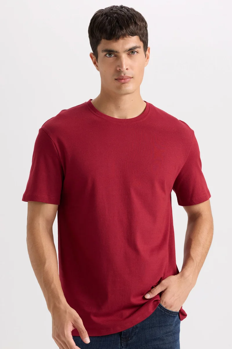 ديفاكتو New Regular Fit Crew Neck Short Sleeve T-Shirt