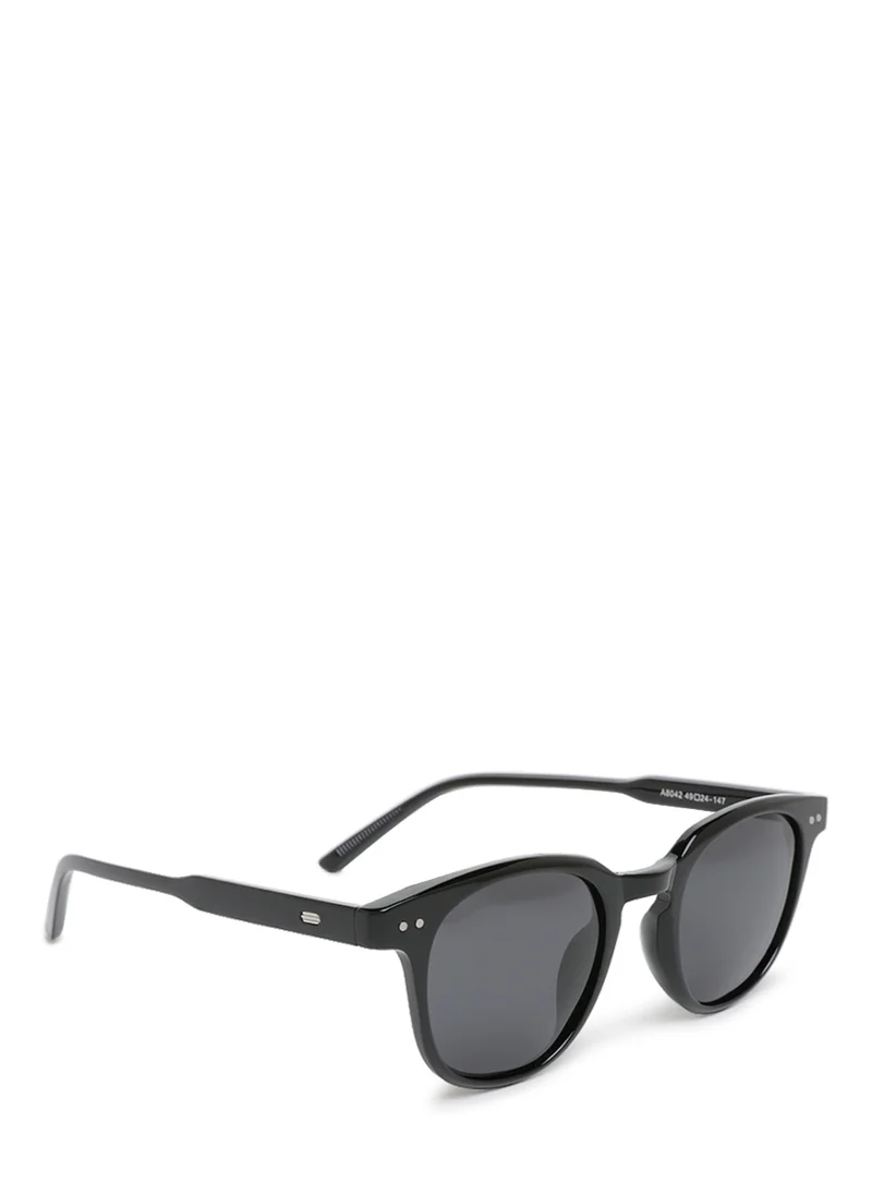 London Rag Round Wayfarer Sunglasses in Black