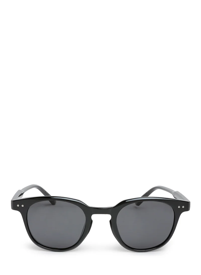 London Rag Round Wayfarer Sunglasses in Black