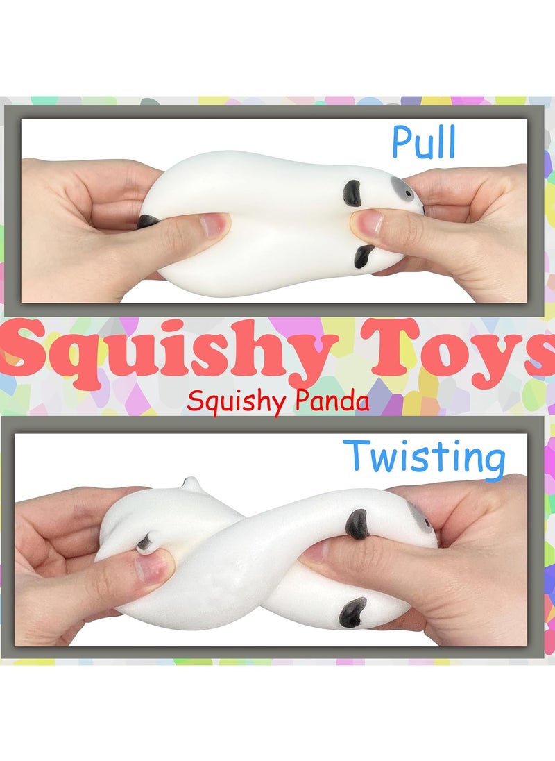 CMGTYYD - Panda Shape Stress Dough Balls, Panda Squeeze Stress Balls, Portable Squeeze Sensory Panda Toys Sensory Toys, Panda Bouncy Toys - Panda Shape Squeeze Balls, Soft Squeeze Toys Anxiety Resistant, Novelty Stress Resistant - Image 1