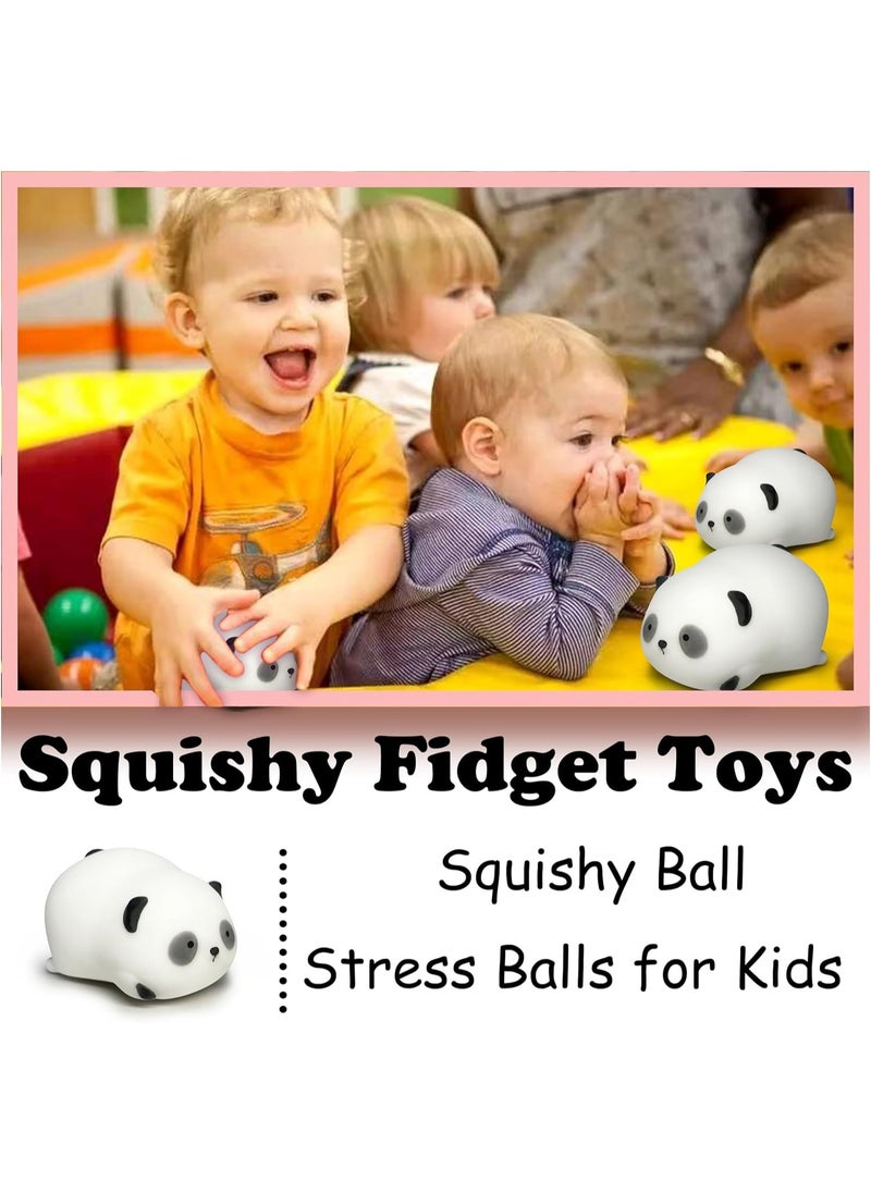 CMGTYYD - Panda Shape Stress Dough Balls, Panda Squeeze Stress Balls, Portable Squeeze Sensory Panda Toys Sensory Toys, Panda Bouncy Toys - Panda Shape Squeeze Balls, Soft Squeeze Toys Anxiety Resistant, Novelty Stress Resistant - Image 1