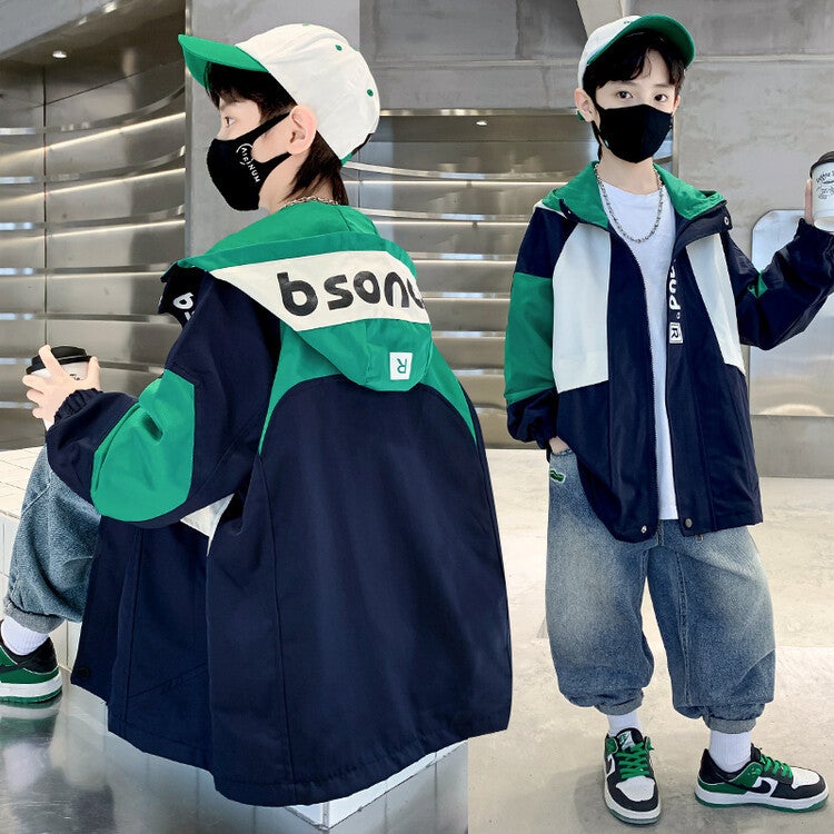 Boys' Denim Jacket Korean Style Children'S Autumn Denim Coat Trendy Top For Older Kids - Image 1