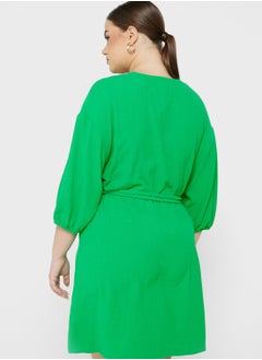 Vero Moda Curve V-Neck Tie Detail Dress  - Image 2
