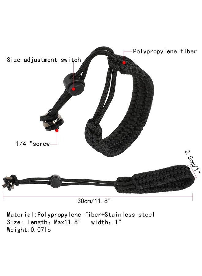 FIMILU Camera Wrist Strap Lanyard, Adjustable Nylon Hand Wrist Straps Lanyard with a 1/4" screw, for insta360 selfie stick, GoPro, Nikon Canon Sony Samsung Olympus DSLR cameras - Image 2