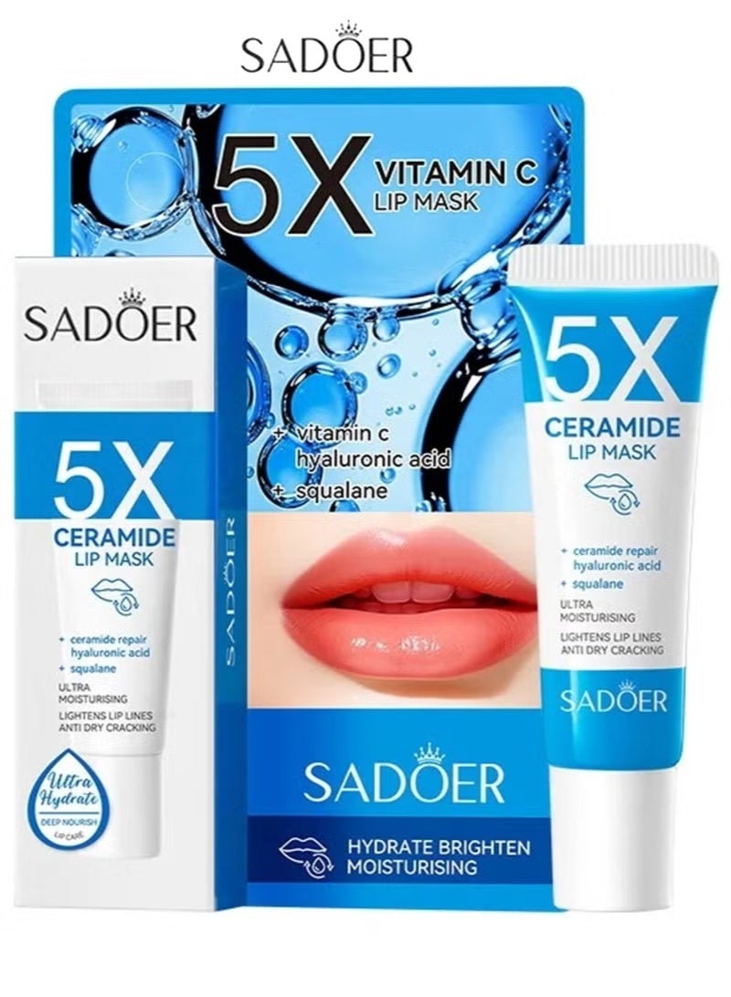 SADOER Lip Mask, Pink Anti-Cracking and Hydrating Lip Balm 10g - Image 1