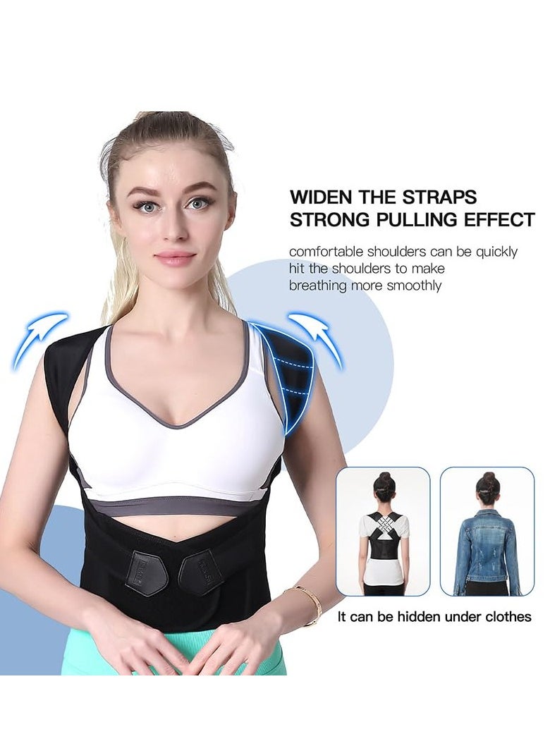 MJZ Back Straightener Posture Corrector, Adjustable Shoulder Posture Brace, Back Straightener Posture Belt, Back Posture Belt Used for Middle and Upper Spine for Women and Men Posture Support Pink  - Image 4
