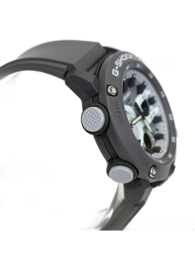 كاسيو ساعة كاسيو جي-شوك GA-2000HD-8ADR للرجال بعرض تناظري ورقمي، هيكل Carbon Core Guard، مقاومة للصدمات، مقاومة للماء حتى 200 متر، سوار راتينج رمادي - Image 4