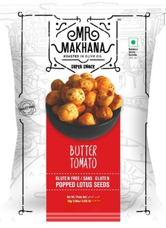 Mr Makhana Butter Tomato  Popped Lotus Seeds 25g Gluten Free  - Image 1