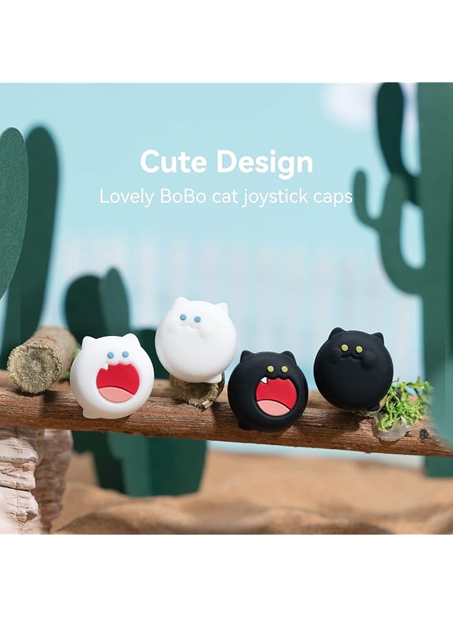 GEEKSHARE Cute Silicone Thumb Grip Caps Joystick Cover Compatible With Switch/Oled/Switch Lite 4Pcs Bobo Cat - Image 2