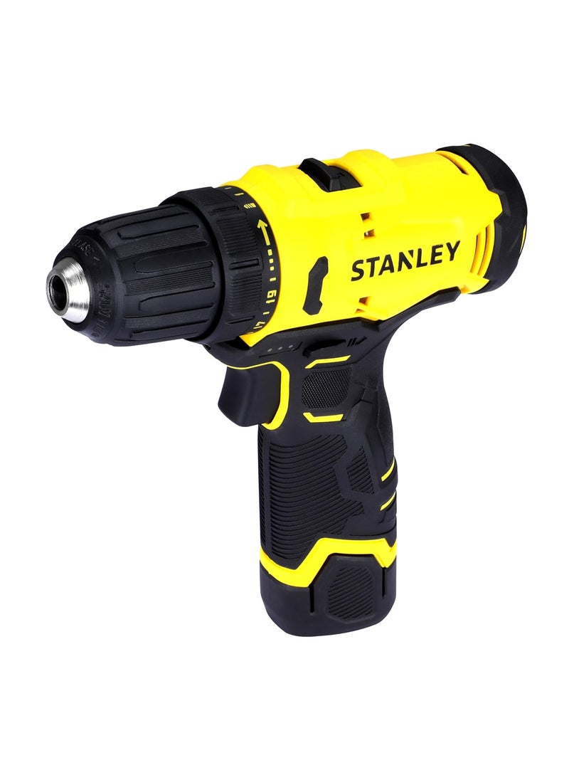 Stanley STANLEY SCD10D1IN Brushed Cordless Drill DriverProfessional Grade 12V 1500 RPM 30 Nm 10 mm Chuck 13 kg 1x2Ah Battery 15A SC101 Charger Battery Charge Status LED Indicator 1 Year Warranty  - Image 2