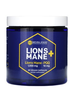 Natural Stacks Natural Stacks, Lions Mane+ PQQ, 60 Vegan Capsules  - Image 1