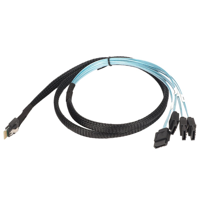 كابل SAS SFF‑8654‑4 SATA 7 بوابة مصفوفة أقراص أسرع نقل ملصق بولي فينيل صغير ملحقات كمبيوتر 1 متر / 3.3 قدم - Image 5
