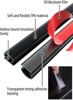 Generic Rubber Door Weather Stripping Door Seal Strip, Self-Adhesive Backing D-Shape Door Weatherstripping Frame Soundproof Door Seal Strip Weatherstripping Window Insulation, 10M/32 Feet  - Image 3