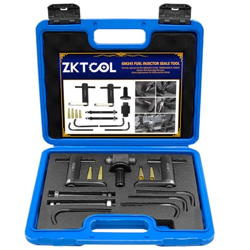 ZKTOOL GM245 Fuel Injector Rail Assembly Remover Tool Fuel Injector Seals Install Replace Tools Set Compatible with Cadillac Saturn Pontiac Chevrolet Subaru 6706 EN-49248 EN-49245 EN-51105 18683AA000 - Image 1