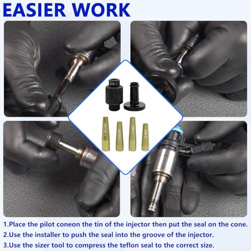 ZKTOOL GM245 Fuel Injector Rail Assembly Remover Tool Fuel Injector Seals Install Replace Tools Set Compatible with Cadillac Saturn Pontiac Chevrolet Subaru 6706 EN-49248 EN-49245 EN-51105 18683AA000 - Image 5